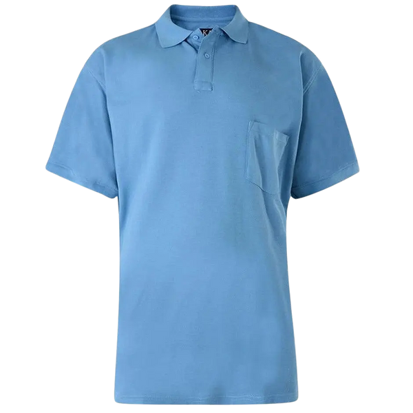KAM Jeanswear Plain Polo Shirt for Men in Sky Blue 2 XL - 8 XL