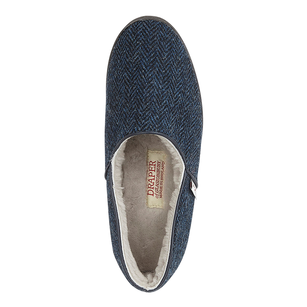 Draper of Glastonbury Trevor Harris Tweed Sheepskin Slippers