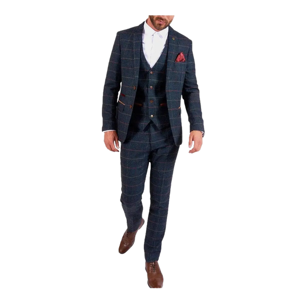 Marc Darcy Eton Three Piece Tweed Suit for Men