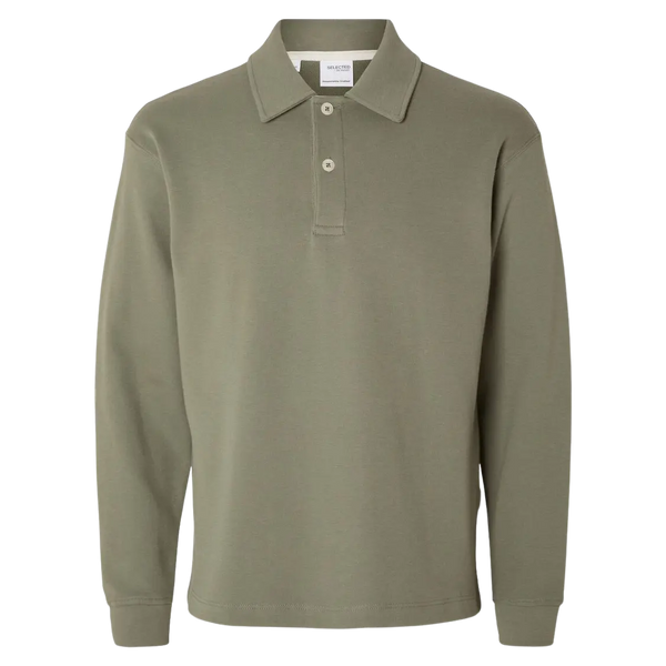 Selected Dap Long Sleeve Polo Shirt for Men