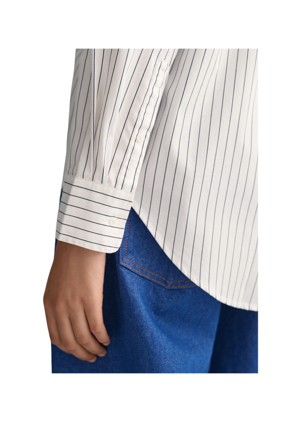 GANT Relaxed Striped Poplin Long Sleeved Shirt for Women