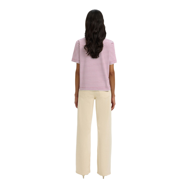 Selected Femme Essential Striped Boxy Tee