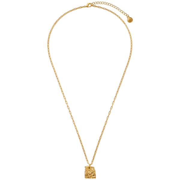 Orelia Jewellery Molten Square Charm 18" Necklace for Women