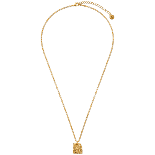 Orelia Jewellery Molten Square Charm 18" Necklace
