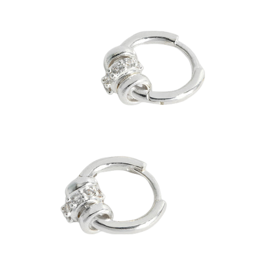 Estella Bartlett Triple Disc Cz Hoop Earrings