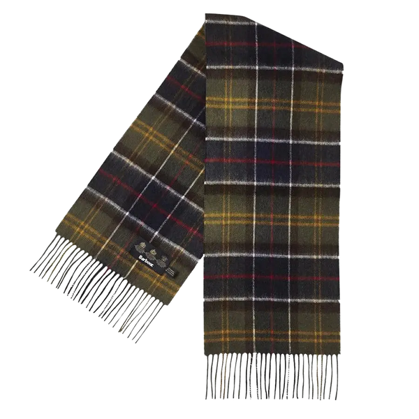 Barbour Merino Cashmere Tartan Scarf in Classic Tartan