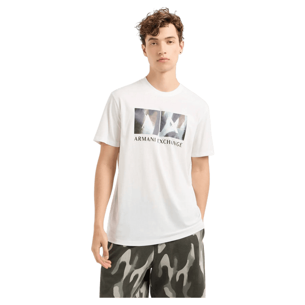 Armani Exchange ASV Cotton Abstract Logo Print T-Shirt