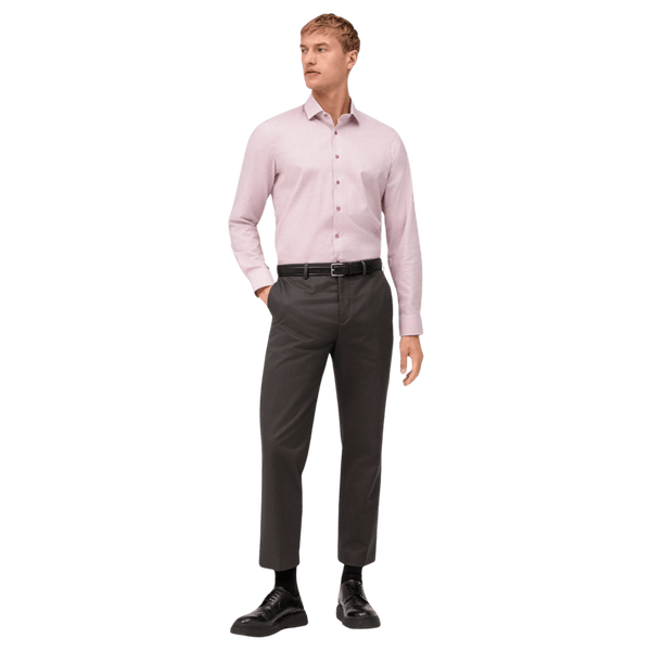Olymp Linen Look Long Sleeve Formal Shirt