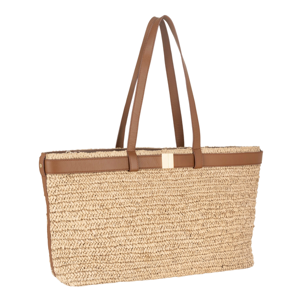 Apatchy Handbags The Esme Leather & Raffia Bag