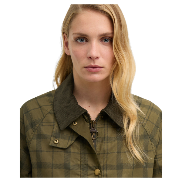 Barbour Tartan Cropped Beadnell Casual Jacket