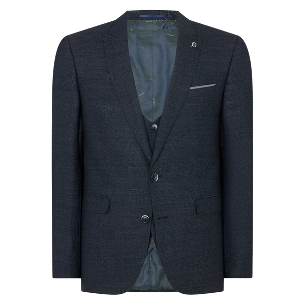Remus Uomo Birdseye Three Piece Suit for Men