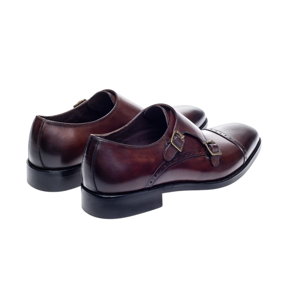 John White Alderney Shoe Double Monk Oxford Shoes for Men