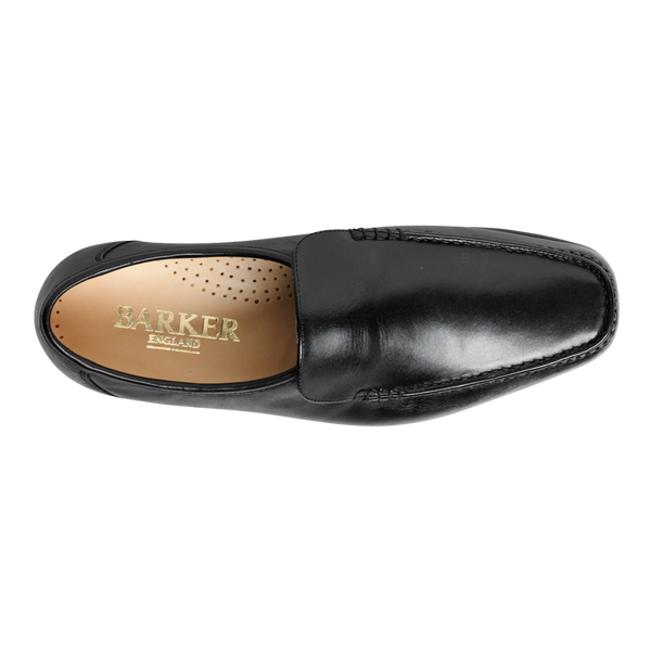Barker Javron Moccasin Leather Shoes for Men in Black