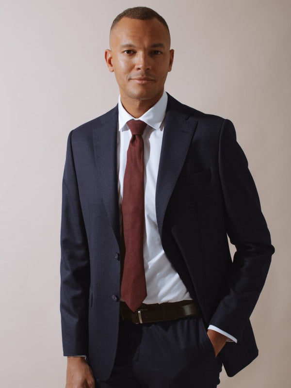 William David Premium Wool Micro Check Suit