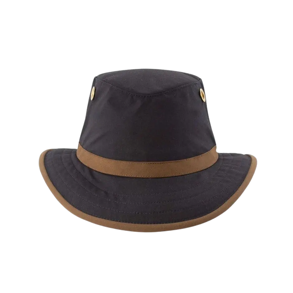 Tilley TWC7 Outback Waxed Cotton Hat in Navy