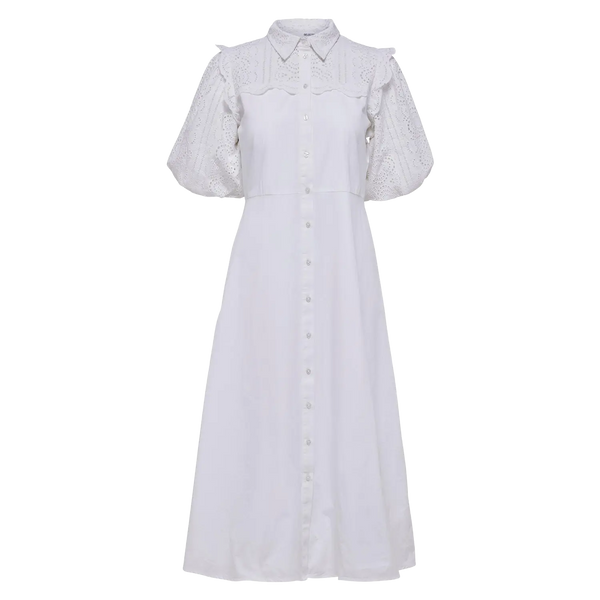 Selected Femme Violette Broderie Anglaise Short Sleeved Dress