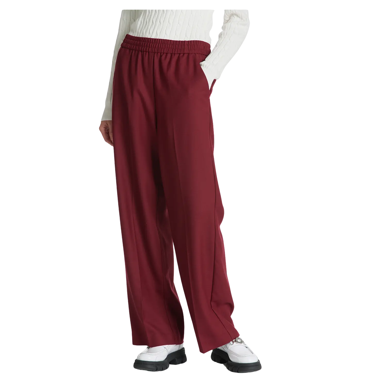 Red pull online on pants