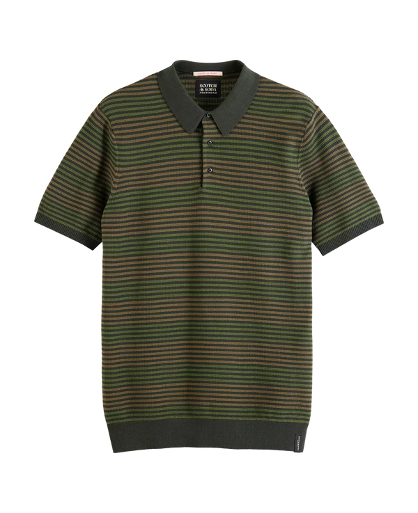 Scotch & Soda Knitted Polo Shirt In Organic Cotton for Men