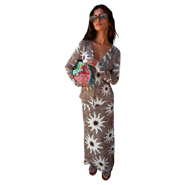 Never Fully Dressed Chocolate Soleil Rib Dorris Skirt