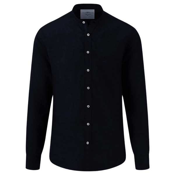 Fynch-Hatton Collarless Linen Shirt for Men