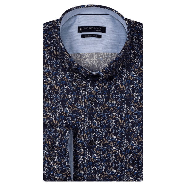 Giordano Short Sleeve Leaf Print Shirt
