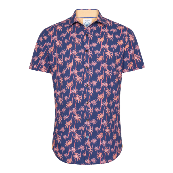 A Fish Named Fred Short Sleeve Palm Trees Shirt