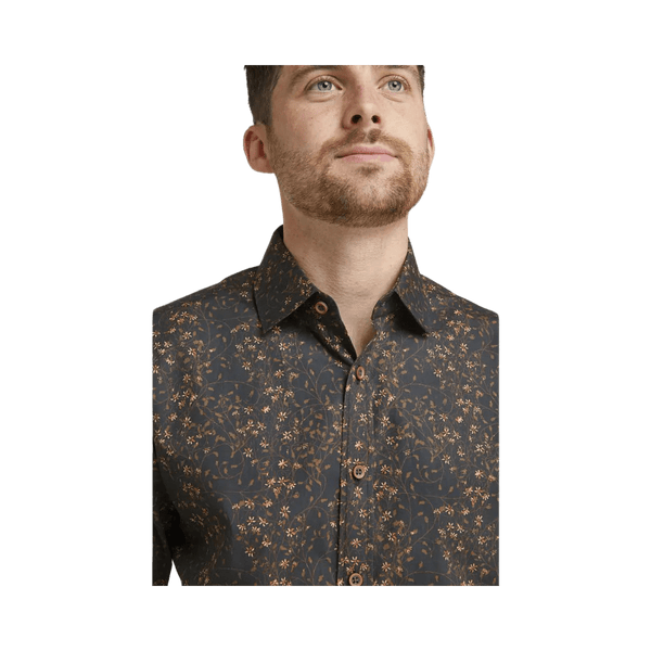 Double Two Floral Long Sleeve Formal Shirt