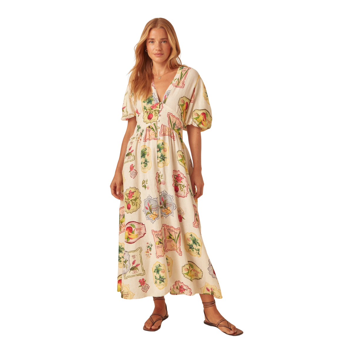 Nobody's Child Starlight SS Midi Dress Loraya Conversational