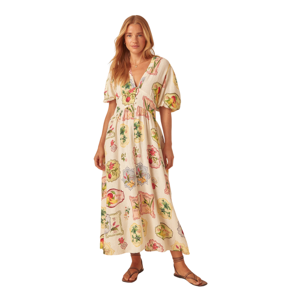 Nobody's Child Starlight SS Midi Dress Loraya Conversational