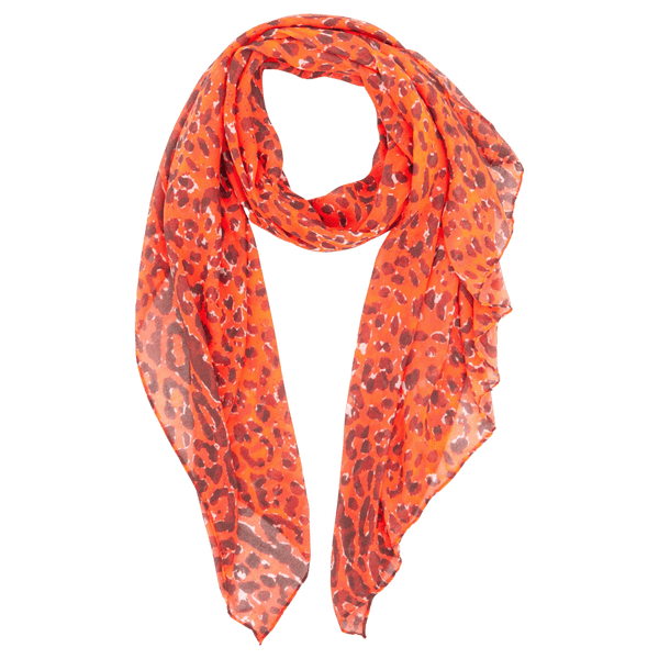Miss Shorthair All Over Leopard Print Scarf for Women