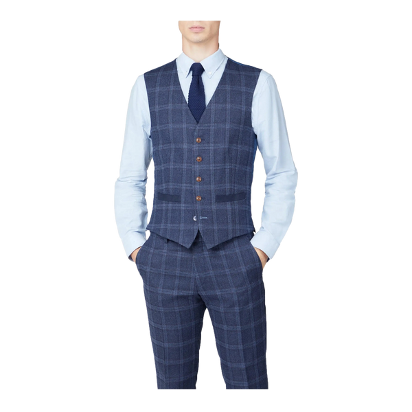 Antique Rogue Tweed Overcheck Three Piece Suit for Men