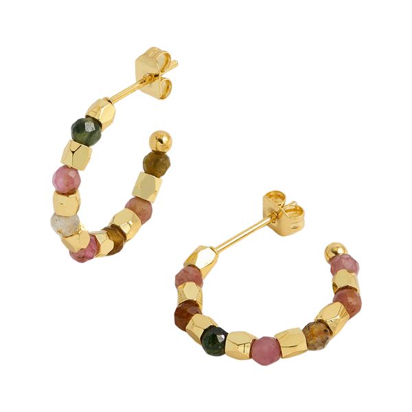 Estella Bartlett Coco Gemstone Bubble Hoop Earrings