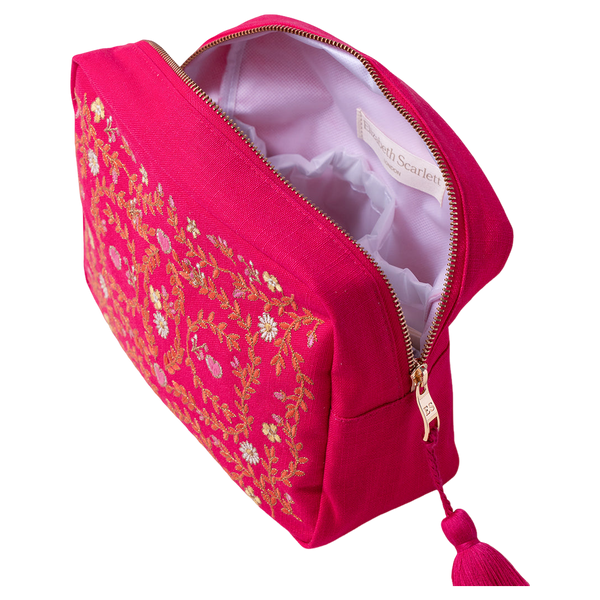 Elizabeth Scarlett Mediterranean Garden Cotton Wash Bag
