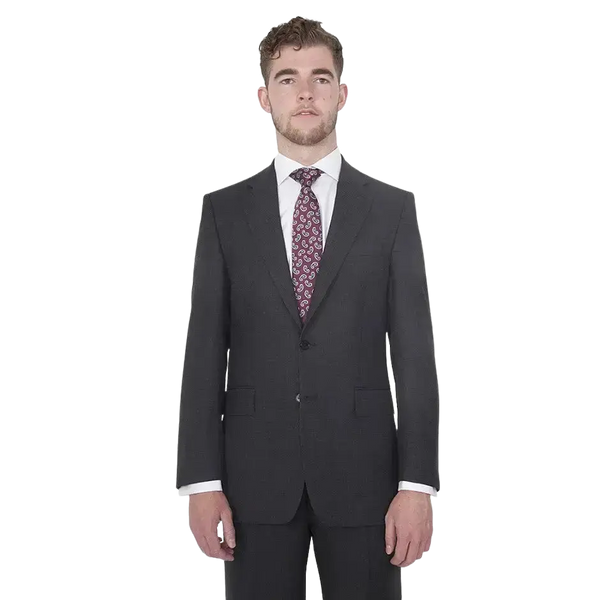 The Label Classic Fit Wool Suit Jacket for Men in Charcoal Birdseye