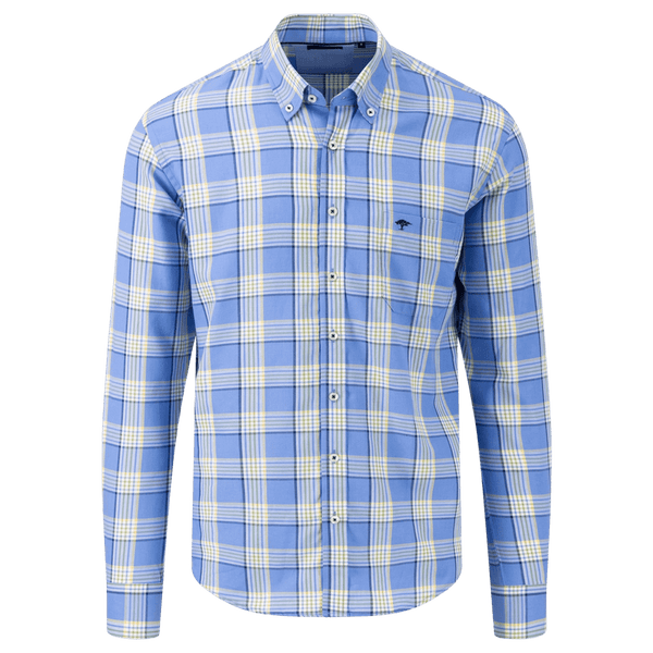 Fynch-Hatton Long Sleeve Checked Shirt for Men