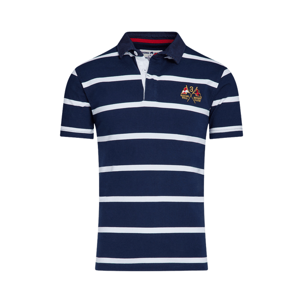 Raging Bull Fine Stripe Short Sleeved Rugby Shirt