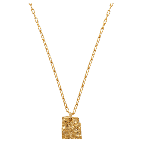 Orelia Jewellery Molten Square Charm 18" Necklace