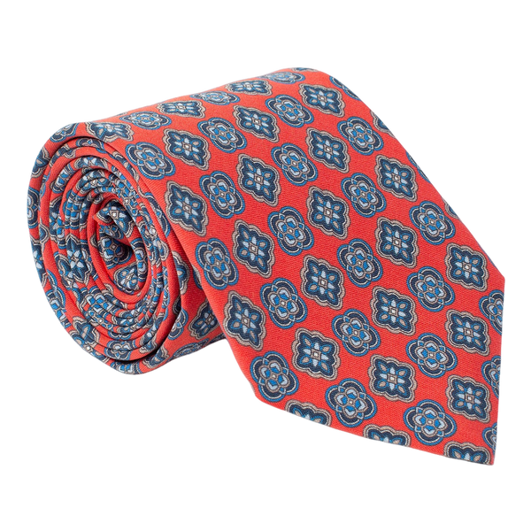 Golding Medallion Flower Print Tie