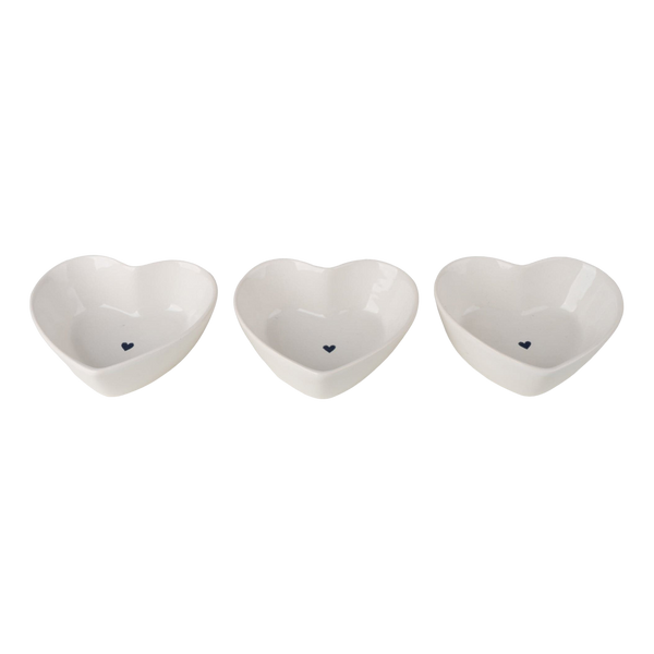 Candlelight Nibble Bowls - Set Of 3 - Hearts
