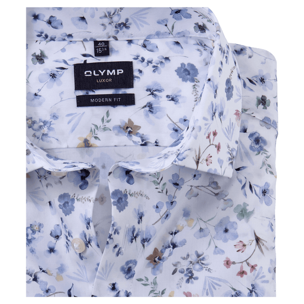 Olymp Floral Pattern Long Sleeve Shirt
