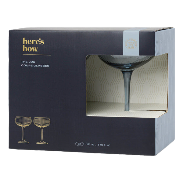 Designworks Ink The Lou Coupe Glass - Set Of 2