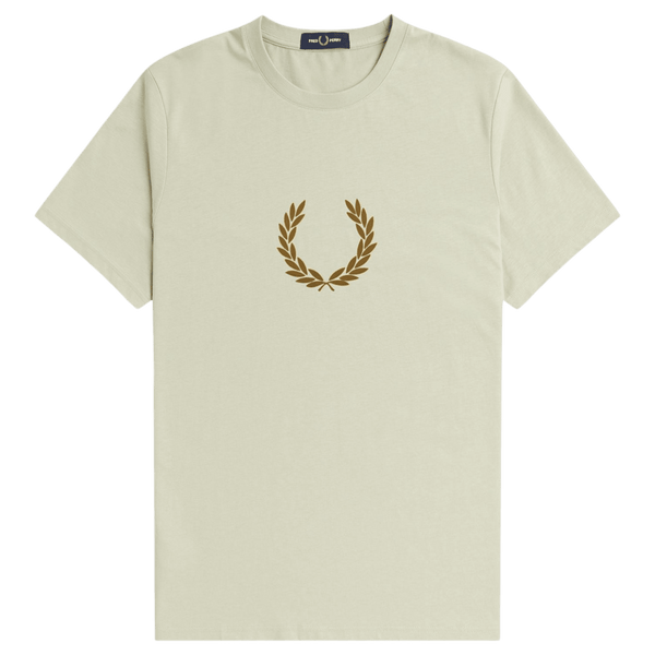 Fred Perry Flocked Laurel Wreath Graphic T-Shirt