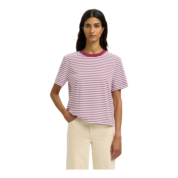 Selected Femme Essential Striped Boxy Tee