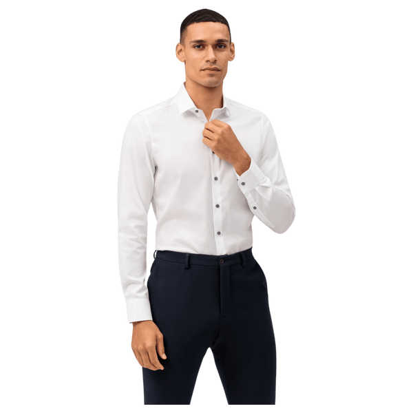 Olymp Body Fit Structured Long Sleeve Formal Shirt