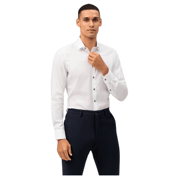 Olymp Body Fit Structured Long Sleeve Formal Shirt for Men