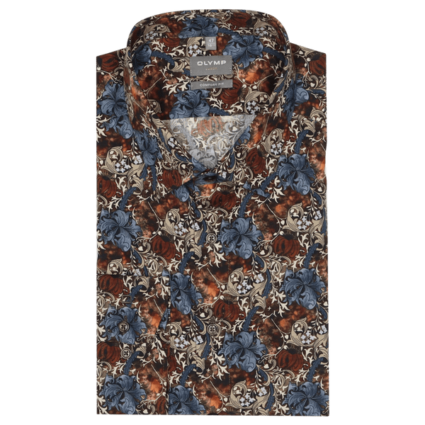 Olymp Floral Print Long Sleeve Shirt
