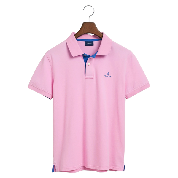 GANT Contrast Collar Pique Short Sleeve Rugger