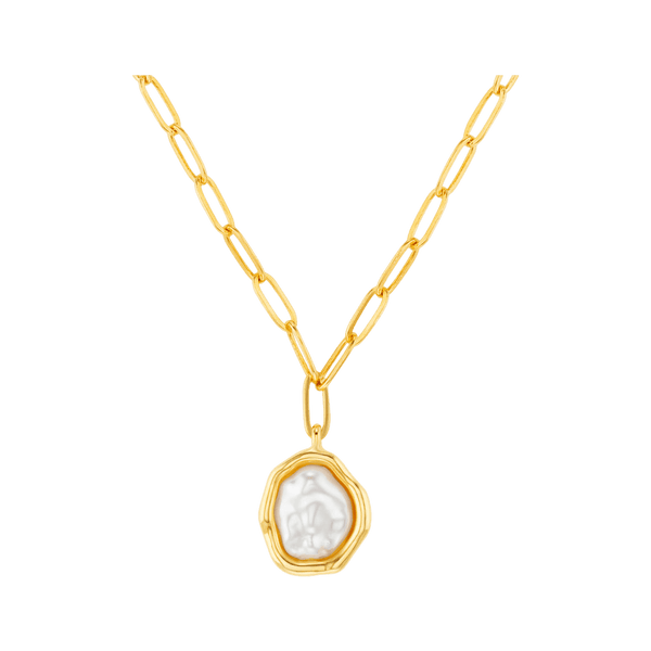 Orelia Jewellery Organic Molten Pearl Pendant Necklace