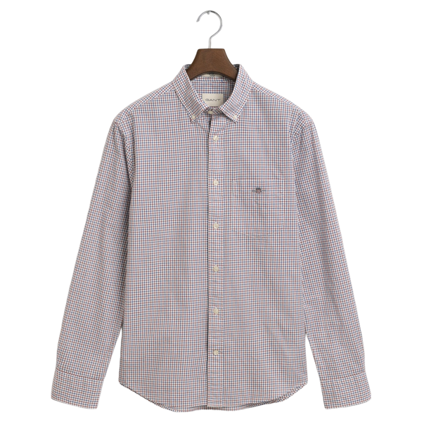 GANT Regular Fit Micro Checked Classic Poplin Shirt