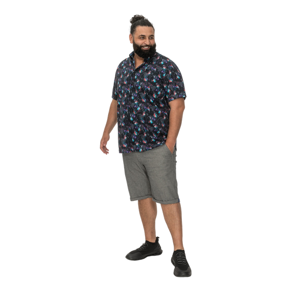 Duke Farnborough Guitar Print Short Sleeve Shirt